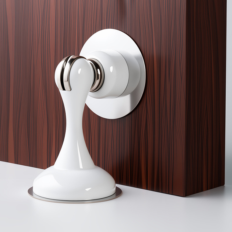 两用门吸黑色白色免打孔阻门器卫生间玻璃门防撞地吸不锈钢