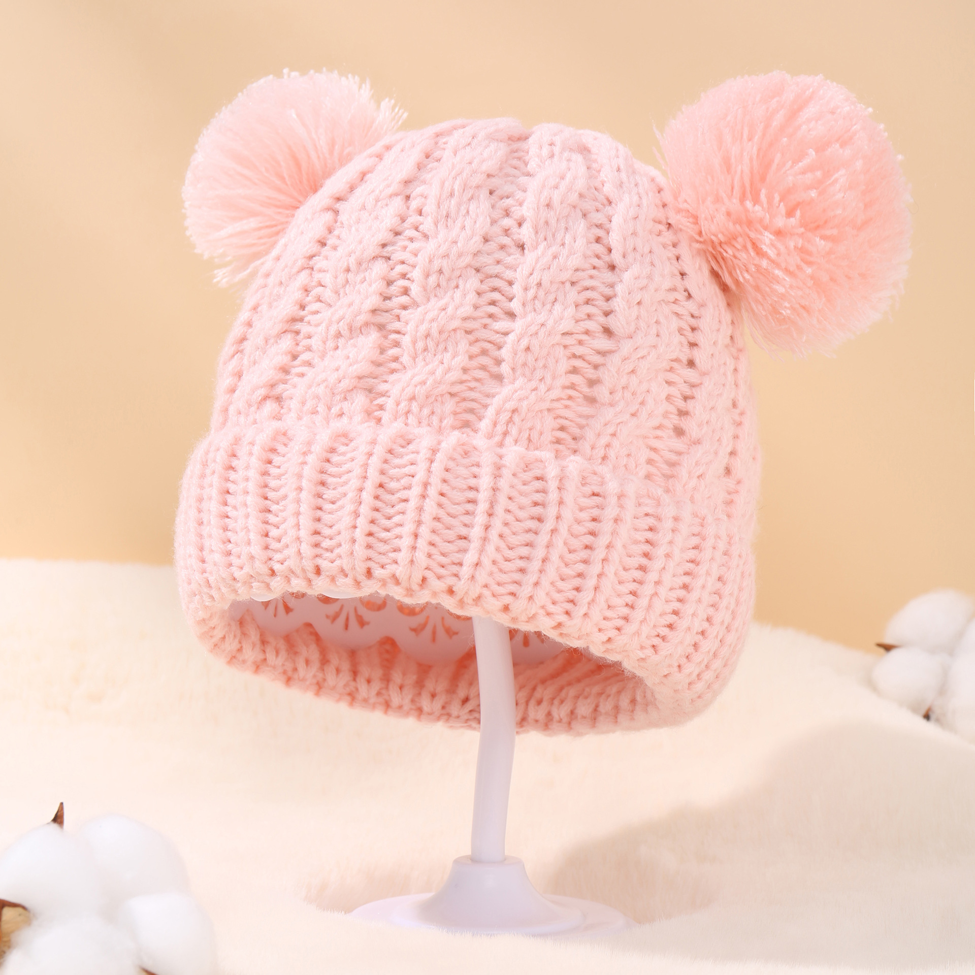 Wool Cap Hats Type Daily Occasion Children Unisex Fashion Solid Color Jacquard Wool Cap