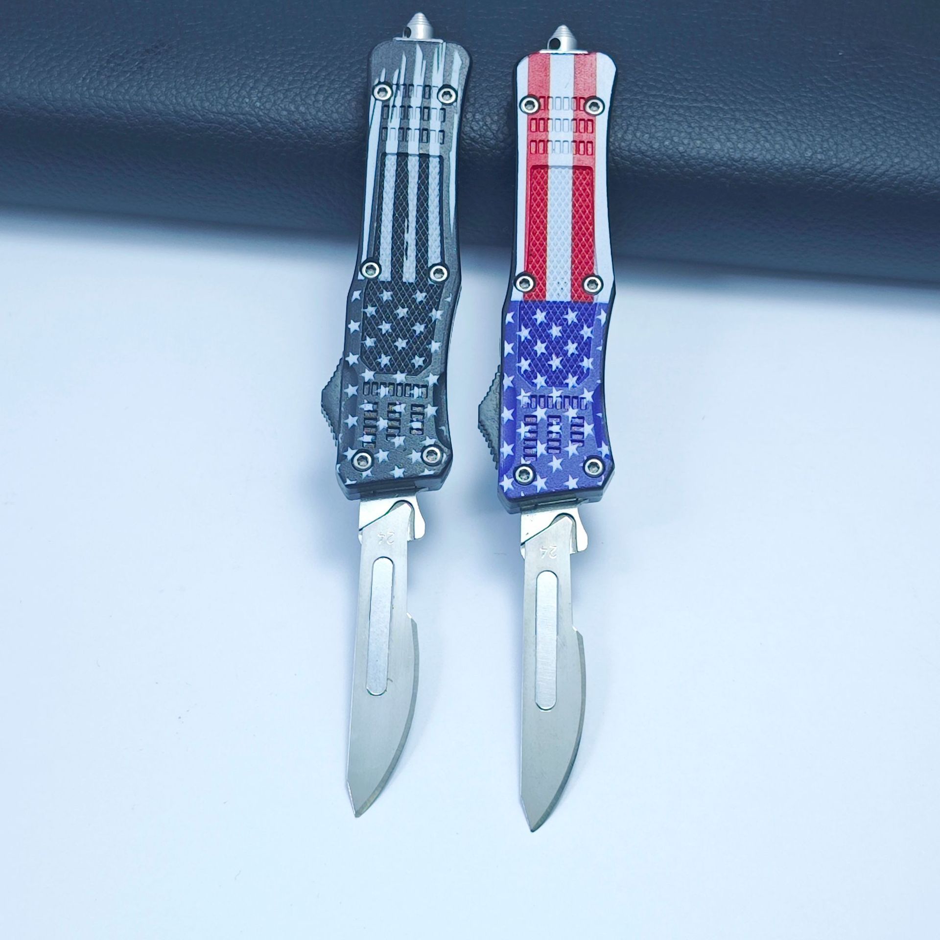 跨境厂家直销多功能折叠刀便携式美工刀户外野外防身可刀替换刀片