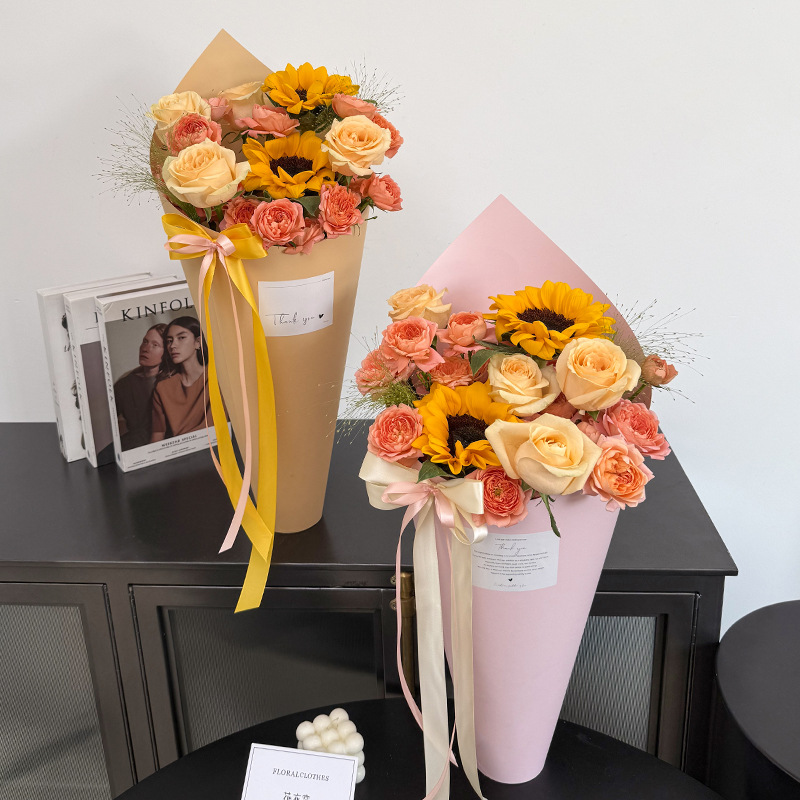 El pensamiento de siete colores puede soportar el empaque del ramo de helado, el empaque de flores, la floristería, el empaque del papel de regalo floral de bricolaje
