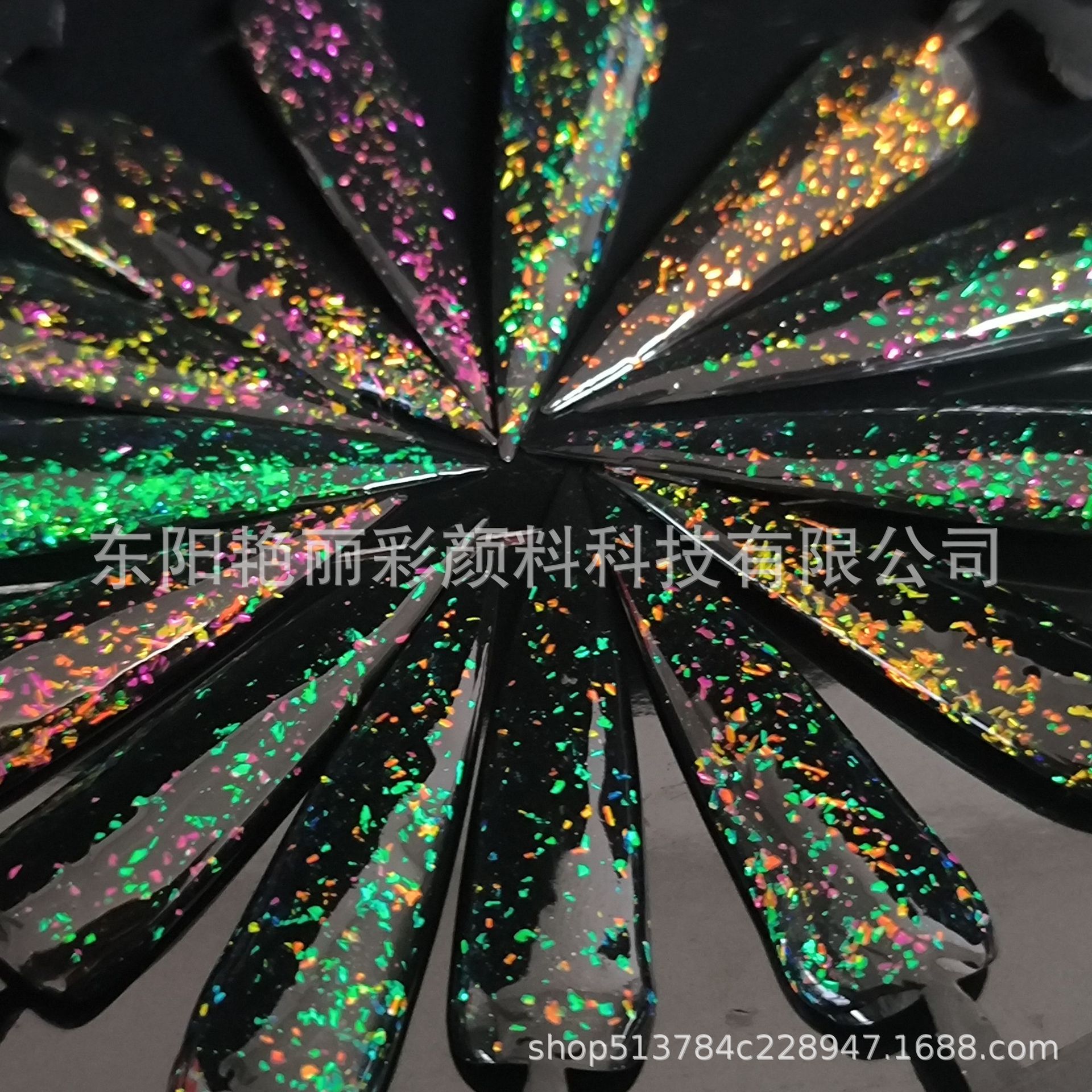 网红美甲爆闪高亮欧箔粉不规则均匀烟花箔霓虹粉光学变色龙珠光粉