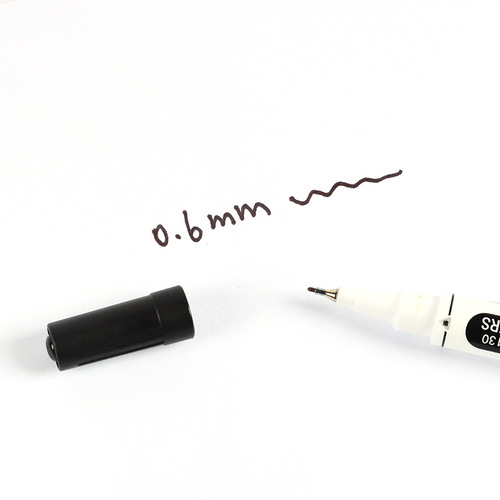 Haocai 1130 double-ended hook pen, painting stroke and hook pen, black oily double-ended marker, art stationery