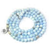 Organic bracelet natural stone, blue rosary for yoga, accessory, 108 beads, 8mm, wholesale