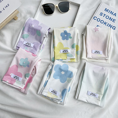 Adorable flowers ice sleeves for women, summer adult sun protection arm guards, ice silk cover sleeves, high elasticity breathable cycling driving sun sleeves