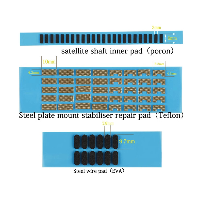 Mechanical keyboard steel plate satellite shaft repair gasket Teflon satellite shaft lower pad stable improvement clearance shaking Mechanical keyboard steel plate satellite shaft repair gasket Teflon satellite shaft lower pad stable improvement clearance shaking
