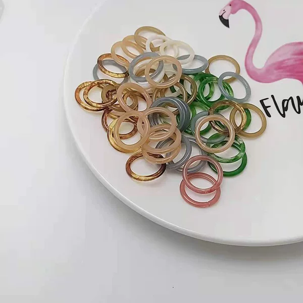 New Resin Simple Retro Thin Ring Girls' Student Girls Instagram Style Tail Ring Spring and Summer Japanese and Korean Style Ring Bracelet