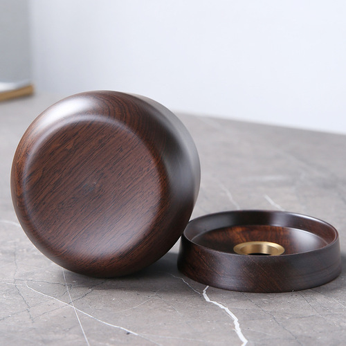 Jianshui black sandalwood solid wood inlaid with copper tea ceremony accessories can hold waste water tea residue ashtray tea tray tea set spare parts