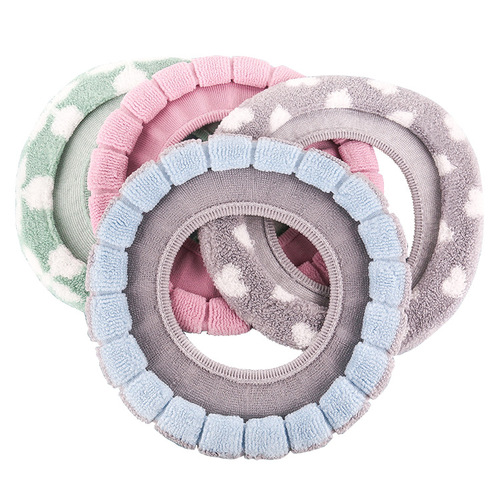 Universal knitted toilet seat Nordic color pumpkin pattern toilet cover washable home thickened toilet seat
