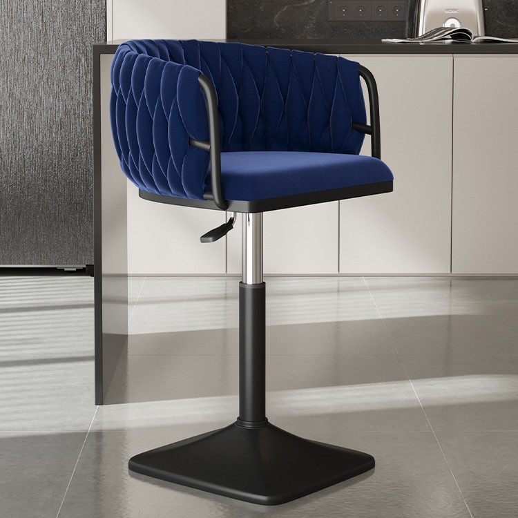 Silla de bar giratoria alta, silla de bar con envío gratuito, silla de bar de alta gama, delante, silla alta de moda, taburete de bar image 35