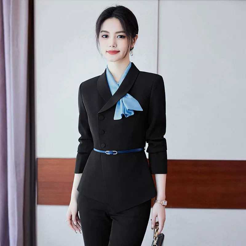 Оптовая цена бесплатная доставка ювелирный магазин рабочая одежда женский весенний и осенний салон красоты профессиональный набор золотой магазин одежды темперамент чехол