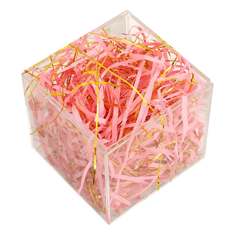 Двухцветная Смешанная Золотая проволока рафия трава измельченная бумага шелк Подарочная коробка на День Святого Валентина декоративный наполнитель оптом в больших количествах