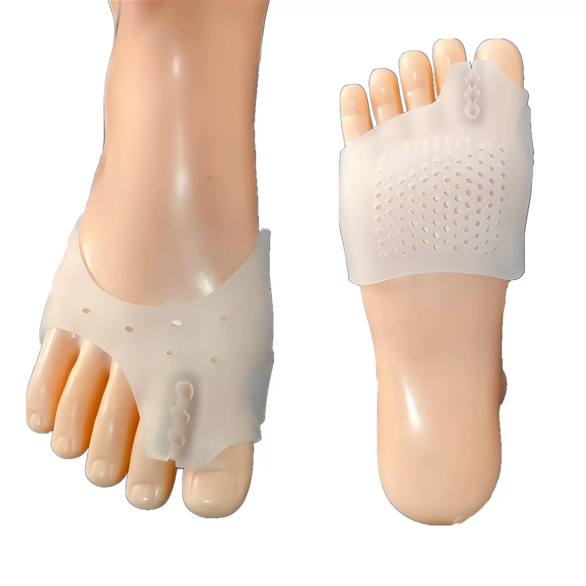 SEBS toe separator thickened honeycomb half size forefoot pad silicone toe separator forefoot pad toe separator half palm foot pad