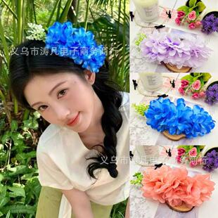 Super Fairy Style Hair Comb with 3 Flowers on the Side Women's New Style Side Inverted Comb Xishuangbanna Headwear Wholesale