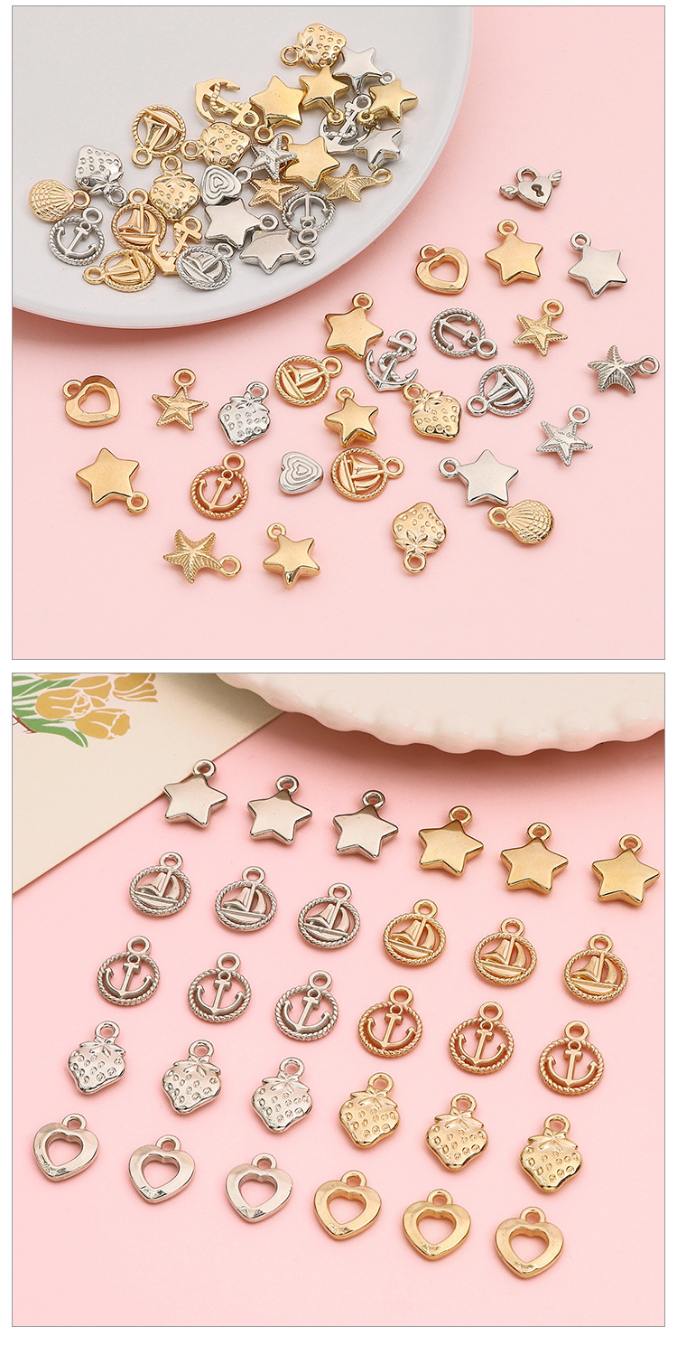 9g Weight Charms, Jewelry Accessories Classification 20 PCS/Package Quantity 20 PCS/Package BBC Star Heart Shape Shell