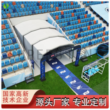 铝合金电动雨棚推拉棚伸缩式通道篷厂房过道遮阳棚大型篮球场篷房