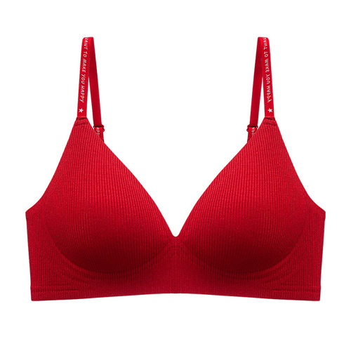 Cross-border jelly deep V sexy underwear for women, wireless, shaping comfort, small bust adjustment, seamless bralette, thin model