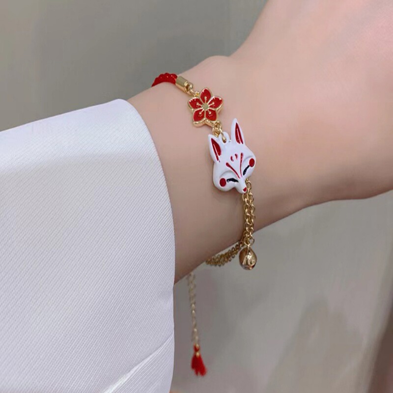 New Bracelet Nine-Tailed Fox Bracelet Red Rope Bracelet with Bell New Chinoiserie Ancient Style Ins Niche Design New Bracelet Nine-Tailed Fox Bracelet Red Rope Bracelet with Bell New Chinoiserie Ancient Style Ins Niche Design