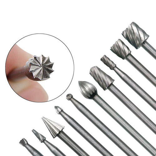 20-piece set of woodworking files, high-speed steel rotary files, electric grinding woodworking carving knife, grinding head milling cutter set