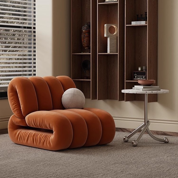Internet Celebrating Antique Style Single Lazy Sofa Chair Designer Creative Homestay Bedroom Small Sofa Living Room Leisure Chair