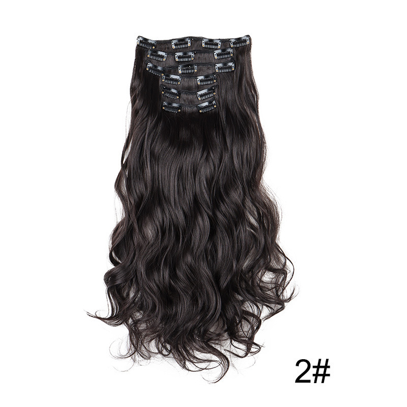 假发片女 接发片6件套 欧美16卡子发长卷发现货Curly Wig|undefined