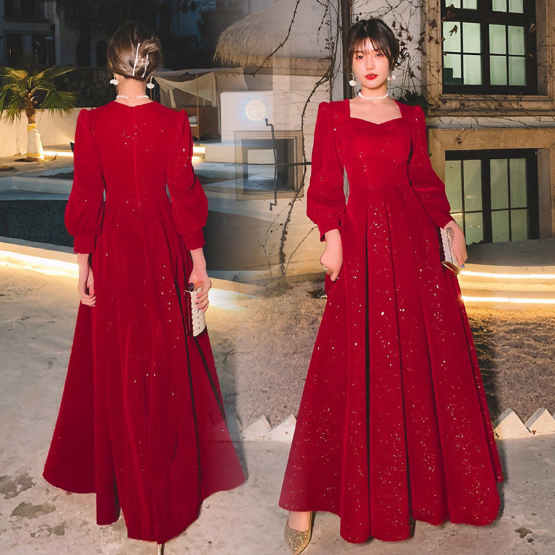 2026 Evening Gown Dress Elegant Banquet Style Annual Party Performance Host Dress Mermaid Bridesmaid Sister Group Dress 2026 Evening Gown Dress Elegant Banquet Style Annual Party Performance Host Dress Mermaid Bridesmaid Sister Group Dress