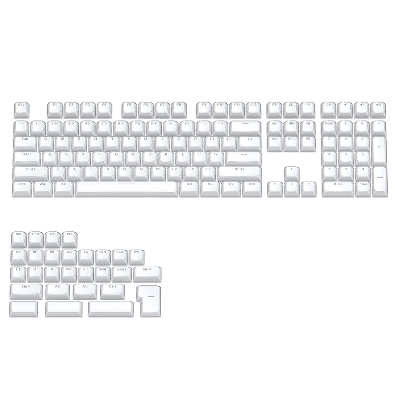 水晶果冻键帽PC高透136键全套个性客制化磁轴机械键盘|undefined
