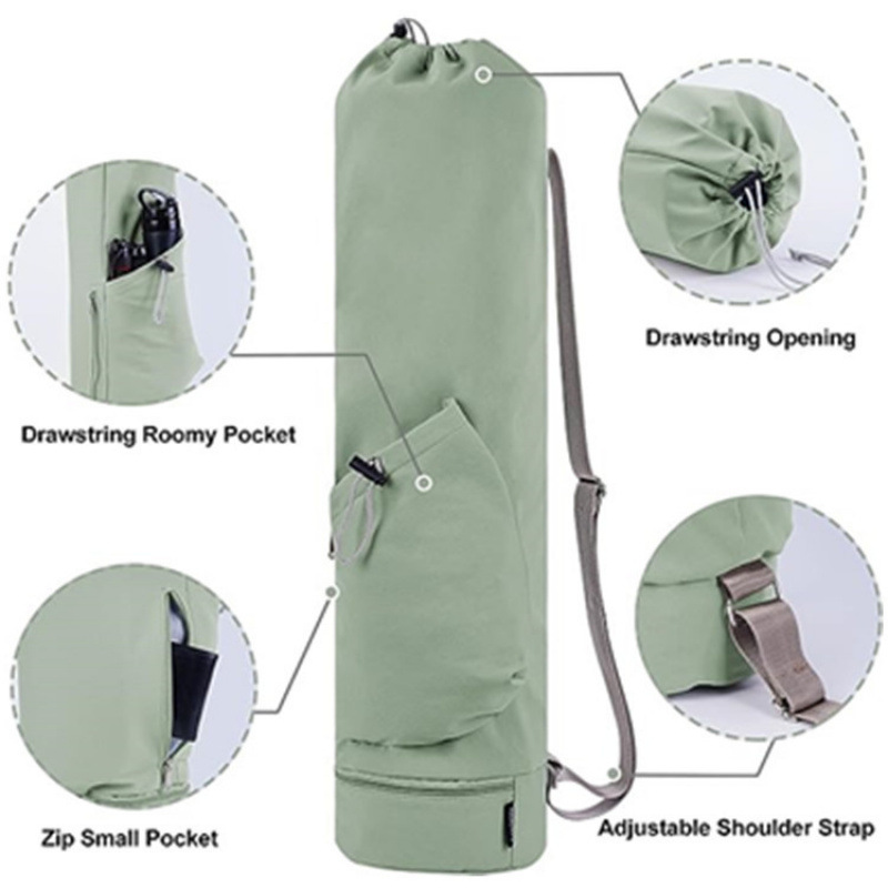 Bolsa de yoga de Amazon con bolsillo de botella de agua y bolsa húmeda en la parte inferior, estera de yoga deportiva, bolsa multifuncional