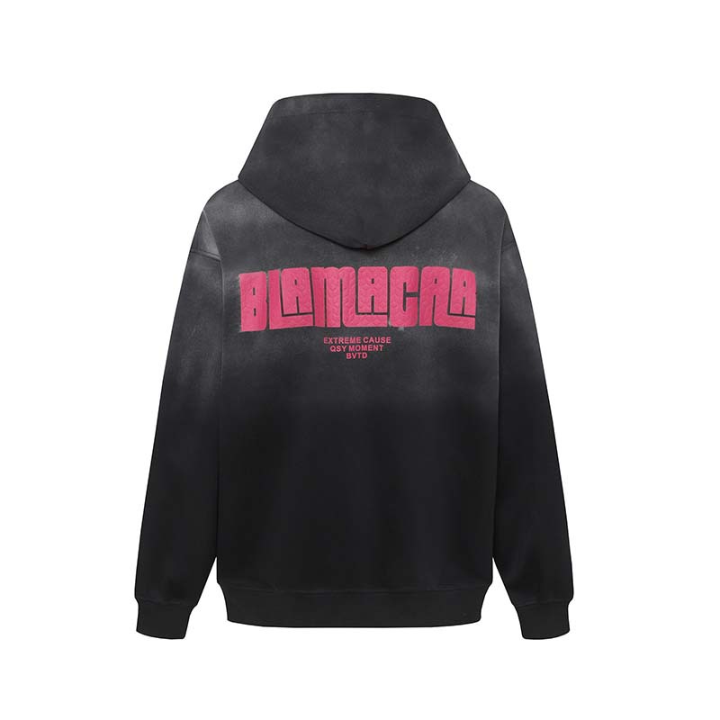 Vêtements pour hommes Marque de mode de rue Impression alphanumérique Jet d'encre Pull sale Sweat à capuche Sweat à capuche rétro ample cool pour hommes_voghion.com