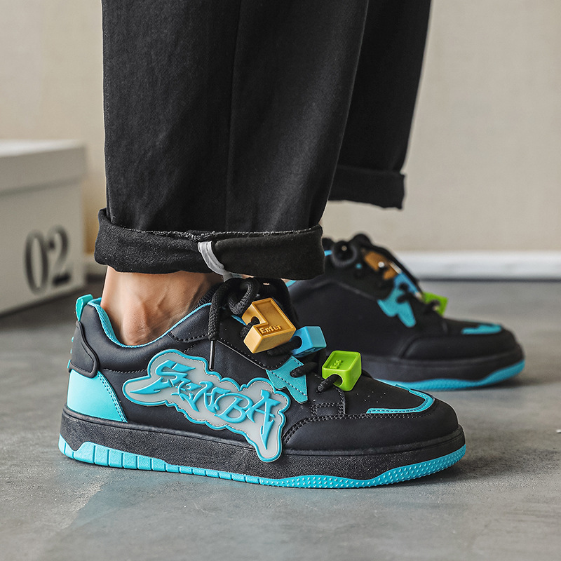 2024 nuevos zapatos de hombre primavera y otoño tendencia universal zapatos de skate casuales nicho coreano zapatos de moda de escuela secundaria