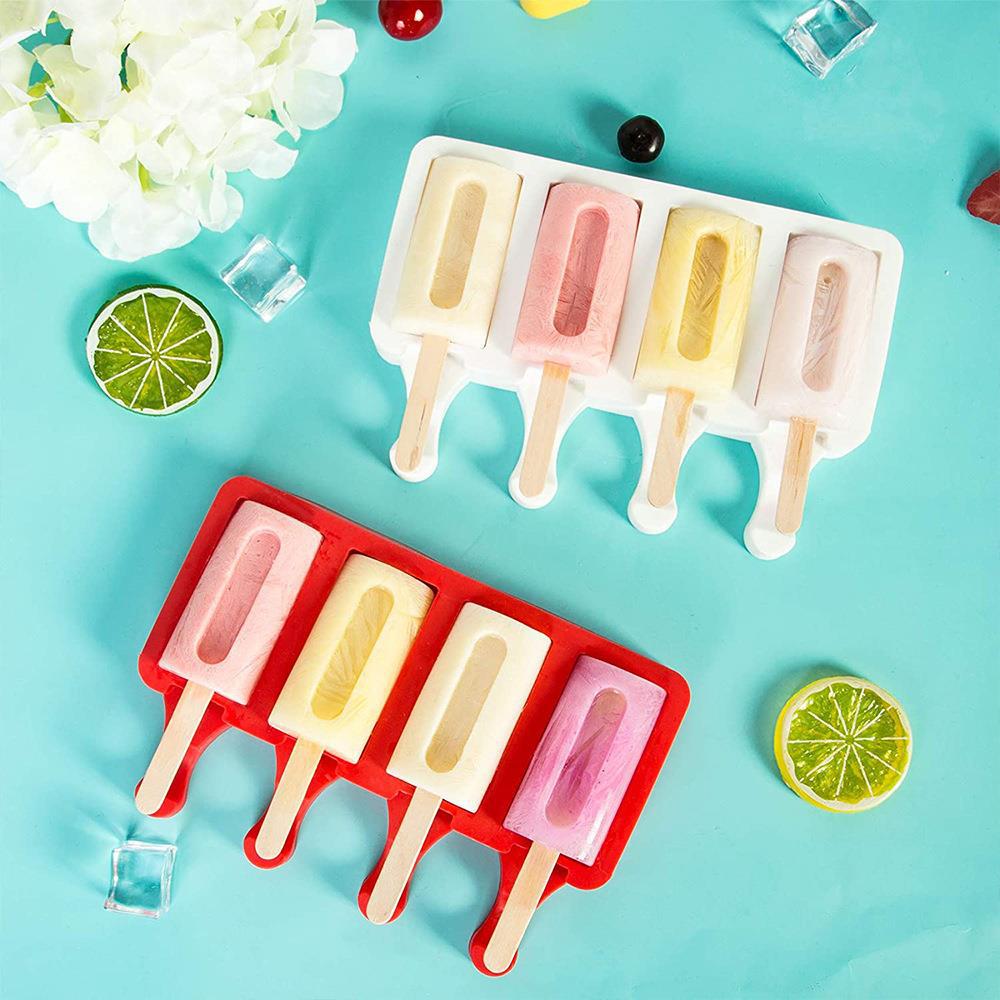 4-socket chocolate cookie mold cake pan ice cream candy silicone mold