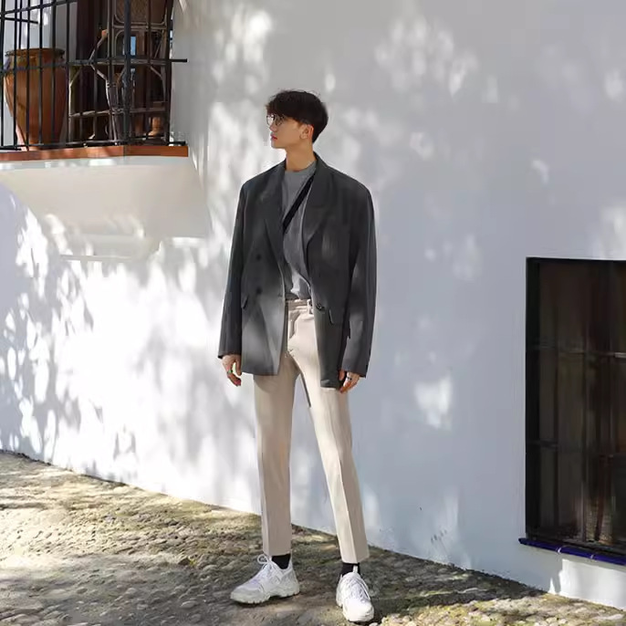 [Clearance] Autumn new men's casual suit Korean style small suit men's loose men's suit jacket suit