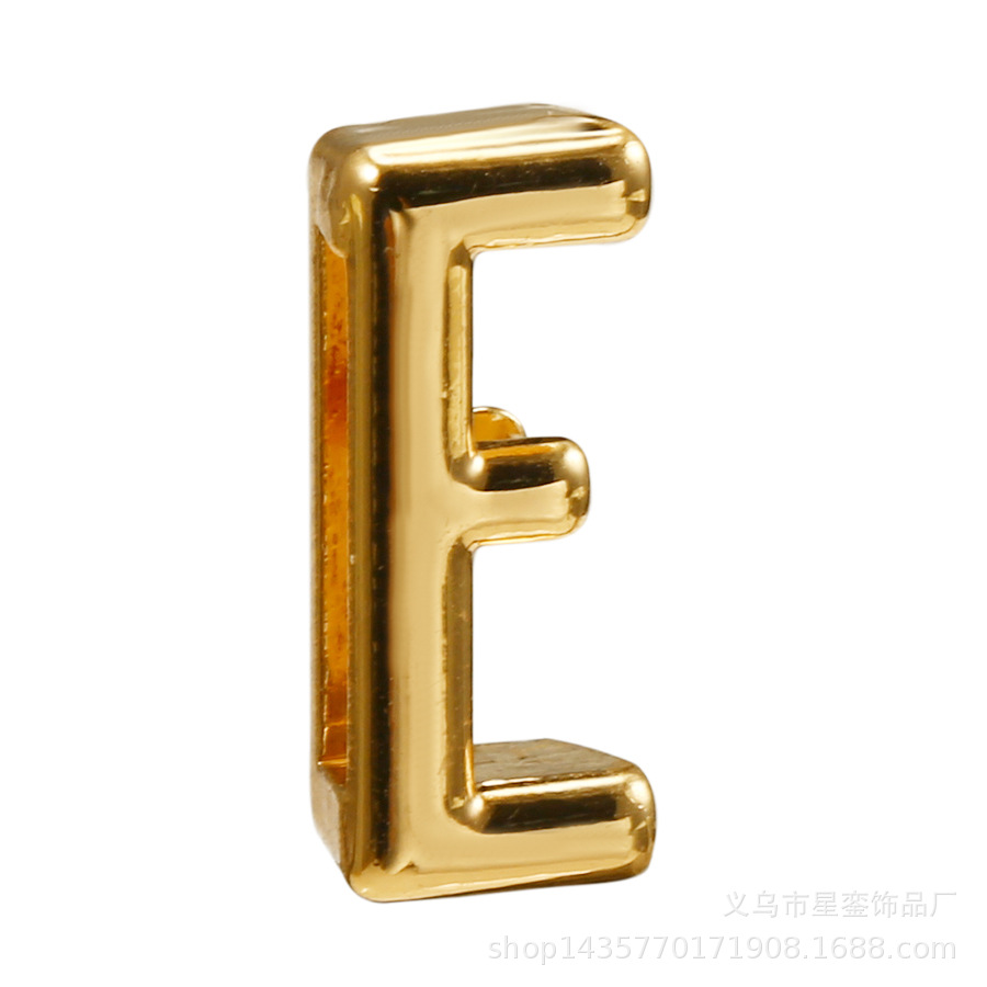 2*10mm長方形の穴の金色のアルファベットのビーズのネットの身の回りの腕時計のブレスレットのdiyの名前のばらの部品