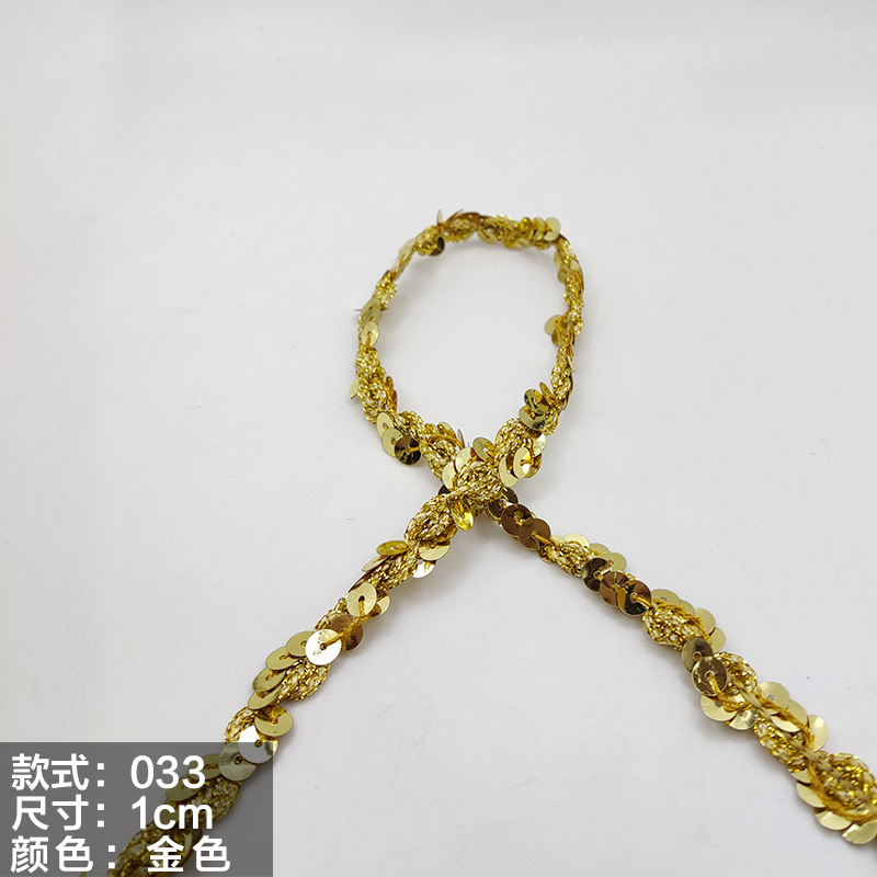 Colorido encaje de oro y plata perlas de triángulo de seda al por mayor de oro y plata cebolla diente borde DIY rendimiento accesorios de ropa estilo étnico cinta