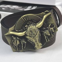 跨境电商热销款 现货批发牛头合金皮带扣 个性嘻哈复古板扣