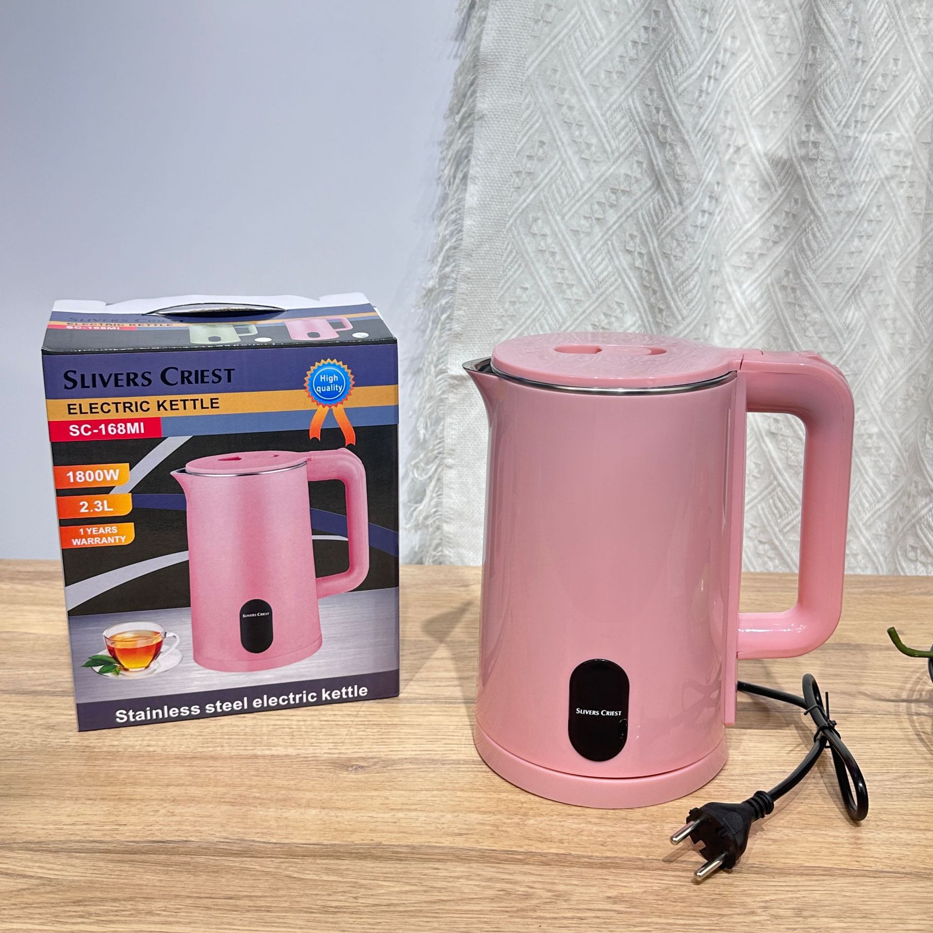 Comercio exterior 2.3L hervidor eléctrico kettle paquete de pegamento hervidor de gran capacidad enchufe fábrica de hervidor de agua doméstica