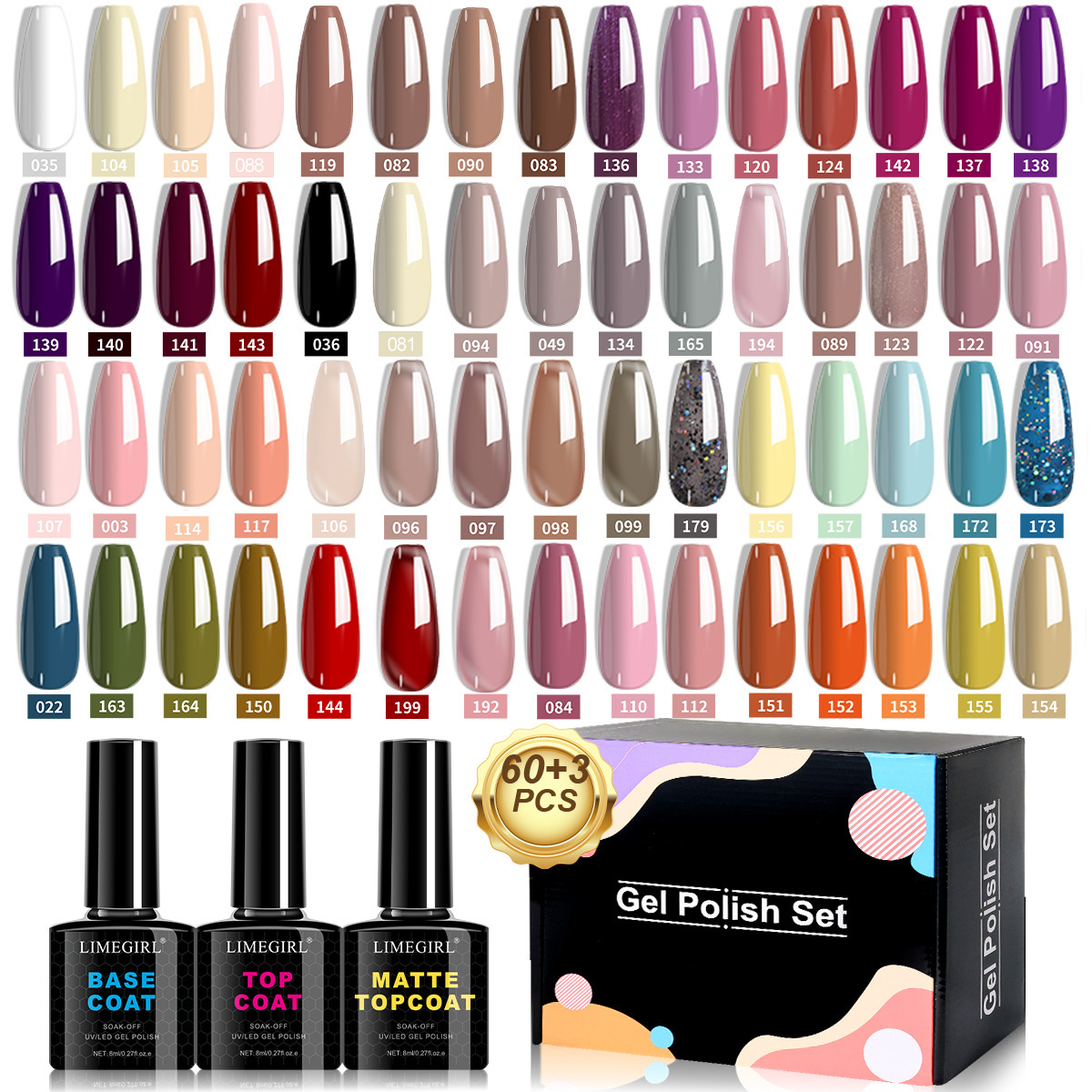 El nuevo juego de pegamento funcional para uñas de 24 colores de Amazon, pegamento de fototerapia extraíble, capa de sellado desechable, imprimación de sellado mate