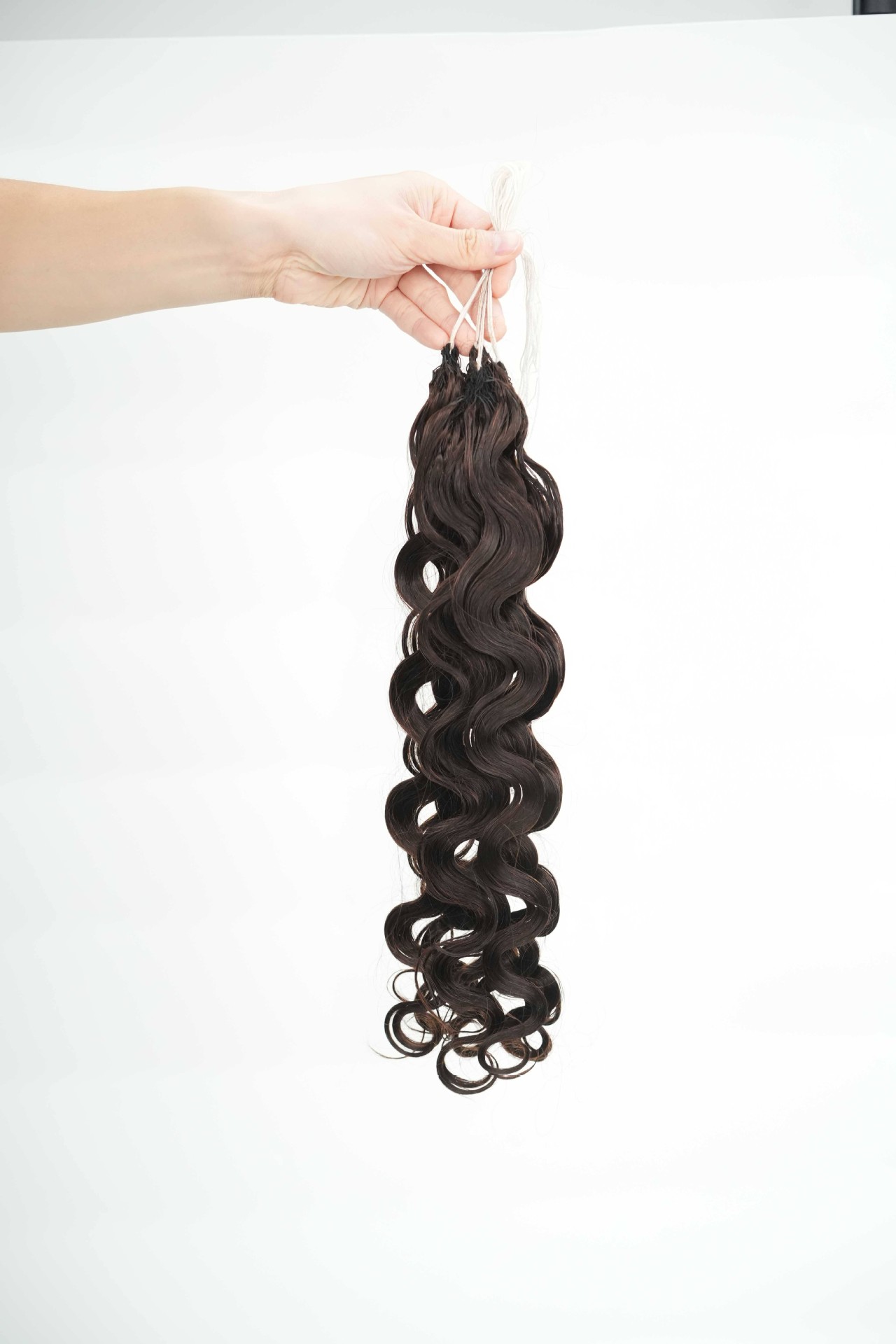 Extensiones de Cabello Humano de Pluma, Cabello Real, Tejido a Mano