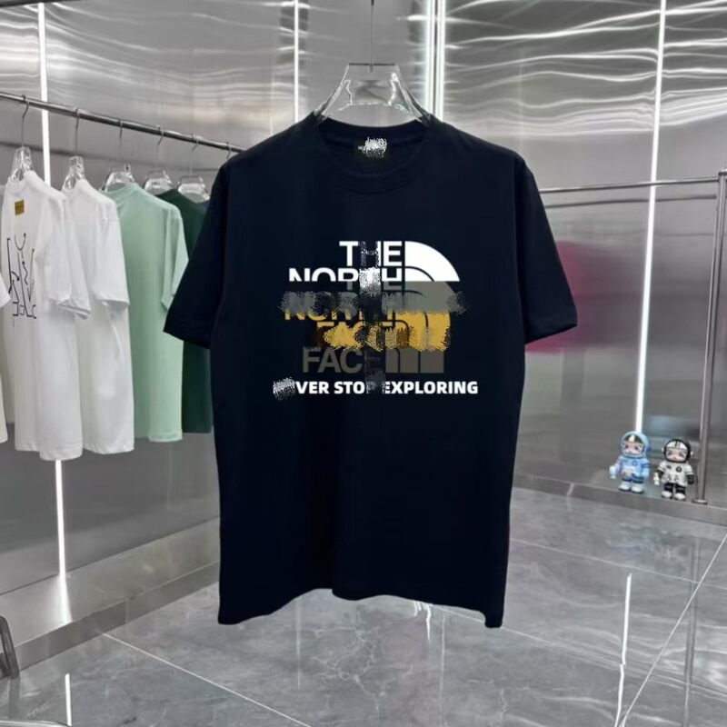 High-quality logo reprinted The North Face casual loose-fitting unisex T-shirt for cross-border foreign trade High-quality logo reprinted The North Face casual loose-fitting unisex T-shirt for cross-border foreign trade