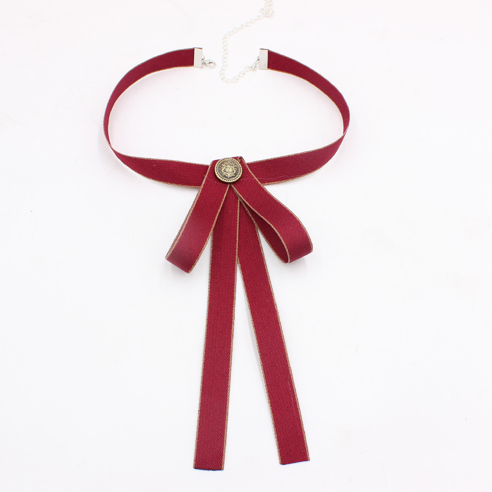 [Star Cat] Black College Style Bow Tie Female Ribbon Retro Accessories Trend Collar Flower Factory Spot TS181