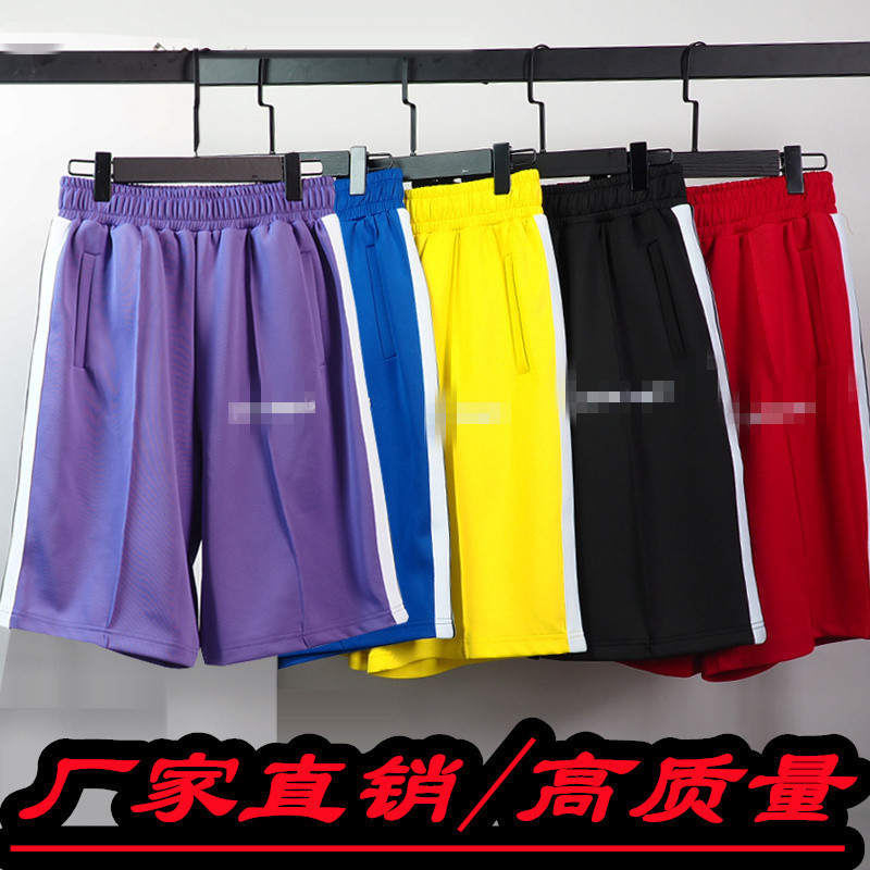 24SS European and American Angel Shorts Rainbow Straight Fashion Simple Side Stripesd Casual Pants for Men and Women Couples Five-quarter Pants Trendy 24SS European and American Angel Shorts Rainbow Straight Fashion Simple Side Stripesd Casual Pants for Men and Women Couples Five-quarter Pants Trendy