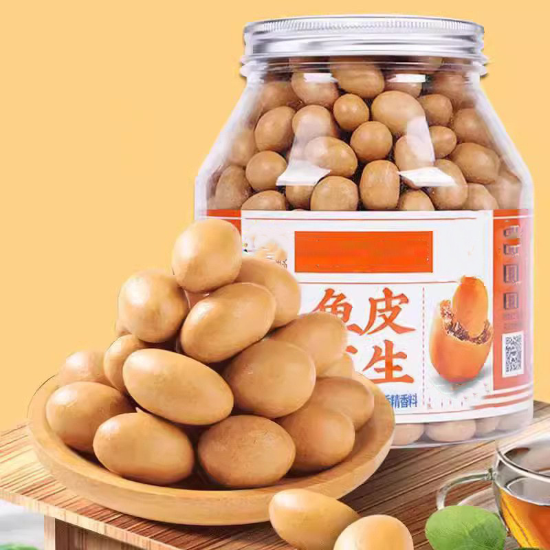 鱼皮花生500g*2罐装正宗日本豆炒货80后怀旧小吃零食|undefined