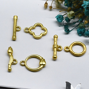 18k package gold color retention matte gold rose Ot buckle connection buckle pearl bracelet necklace diy jewelry accessories jewelry