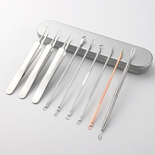 Stainless Steel Acne Needle Set Acne Clip Cell Clip Acne Needle Acne Removal 4-piece Set Beauty Tools Wholesale