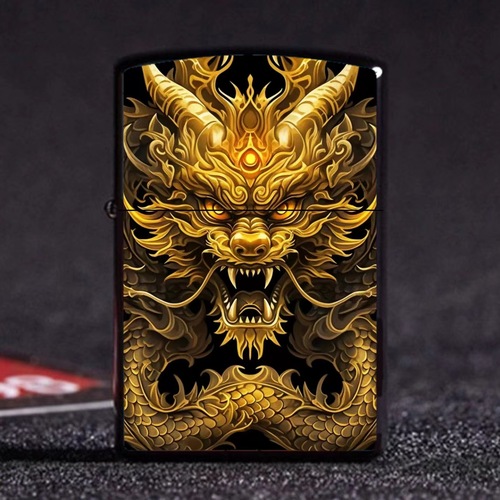 Chinese Dragon Lighter 2024 Year of the Dragon Gift Metal Kerosene Lighter Creative New Year Gift Year of the Dragon Fire