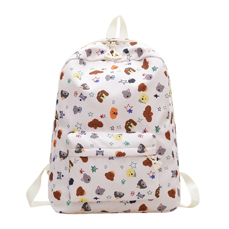 La nueva mochila con estampado de dibujos animados simple reduce la carga de los estudiantes de primaria y secundaria, pequeña mochila escolar fresca, mochila de viaje de ocio
