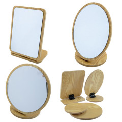 New factory-supplied desktop mirror, cosmetic mirror, folding wooden makeup mirror batch