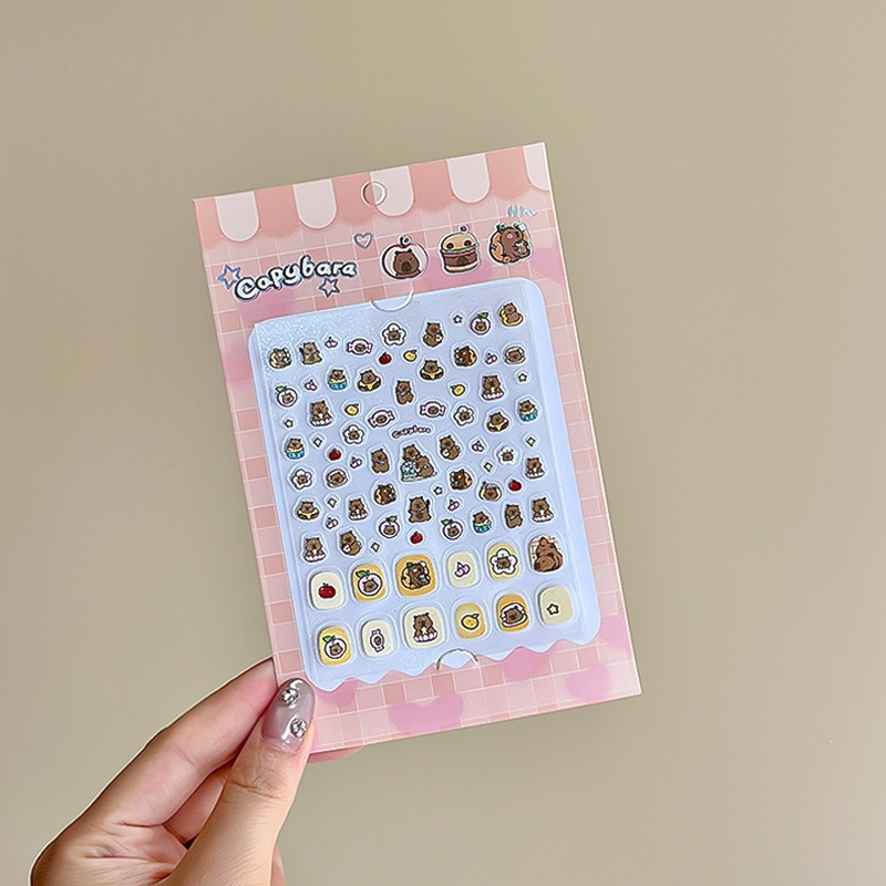 Niños parches de uñas super lindas chicas lindas usan pegatinas de dibujos animados de uñas seguras desmontables parches de uñas al por mayor image 193