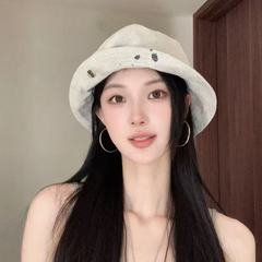 春秋新款日系复古小众设计斑点涂鸦渔夫帽休闲百搭时尚显脸小盆帽