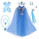 High quality girls' frozen hand necklace Crown suit Aisha Aisha Princess sequined cloak cloak veil