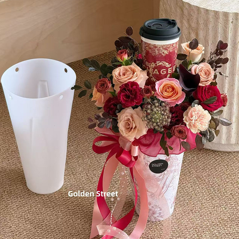 中秋节新款冰淇淋花束包花神器奶茶花束磨具手工diy材料批发|undefined